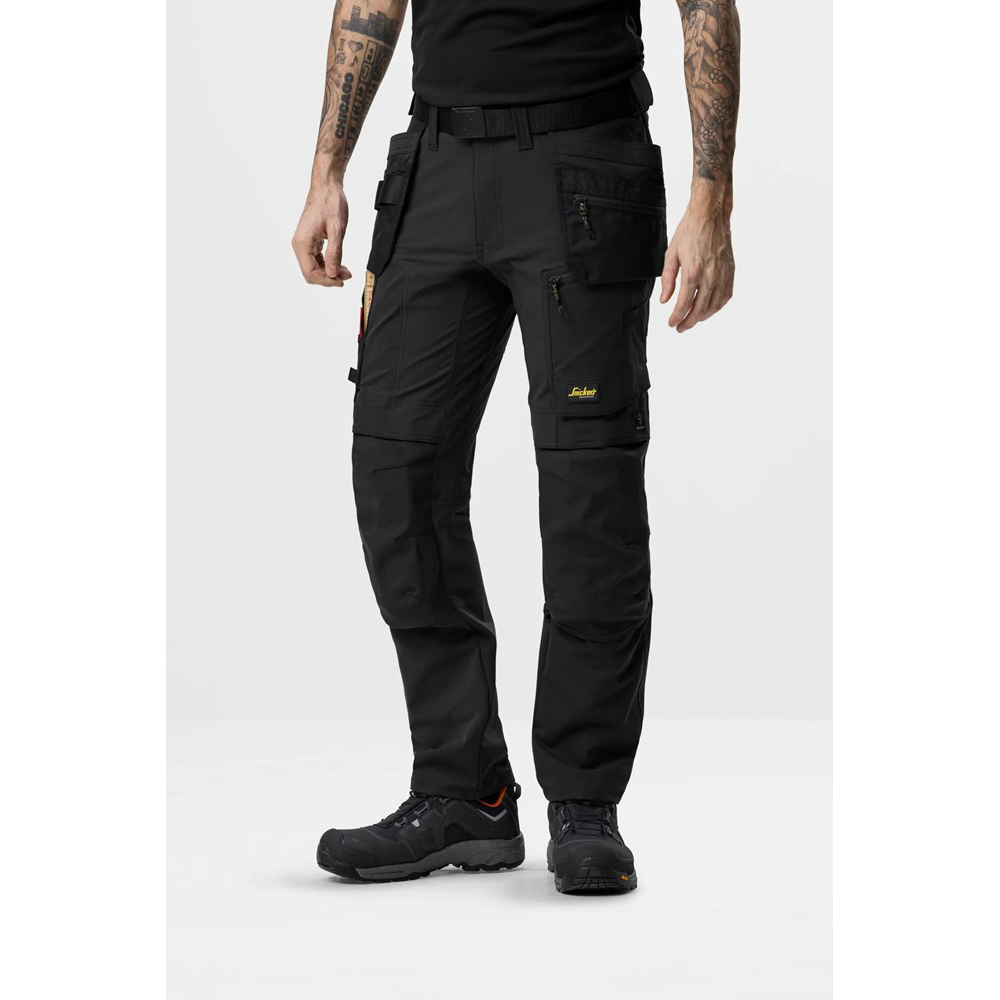 Snickers 6218 AllroundWork Holster Pocket 4-Way Stretch Trousers Black