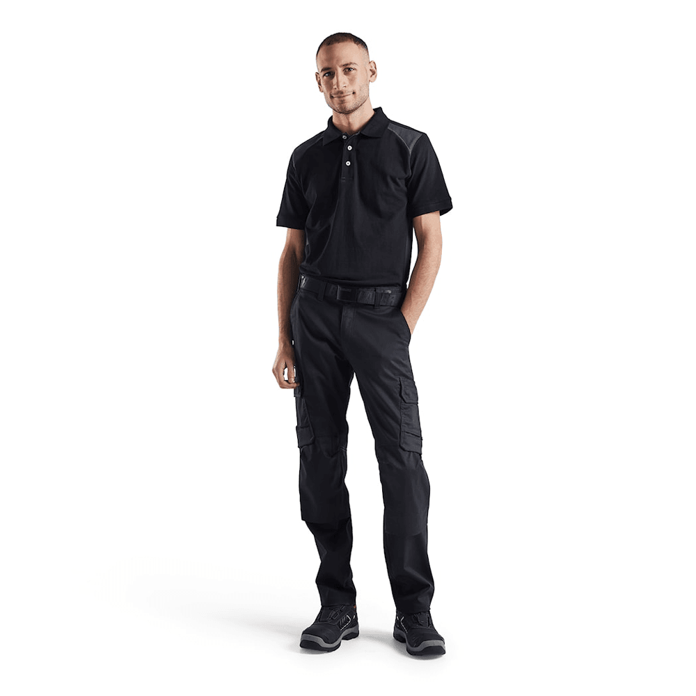 Blaklader 1448 Industry Stretch Kneepad Trousers Black/Dark Grey